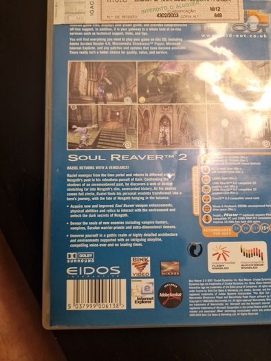 Pc Cd Rom Soul Reaver 2 The legacy of Kain series Games Original