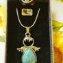 Silver Angel Turquoise stone Angel Pendant+ (Free ring) Image 3