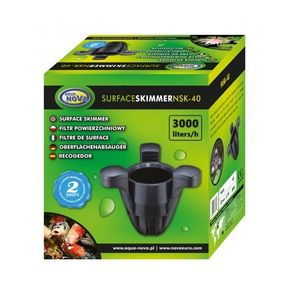 Aqua Nova NSK-40 Floating Skimmer Surface Filter with Pump