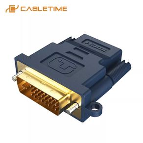 Cabletime DVI-D (24+1) Dual Link (Male) to HDMI (Female) HD 1080P Bi-Directional Adapter/Converter Gold Plated (Brand New/Warranty)