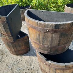 Quarter barrel planters