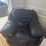 sofa black leather Image 2