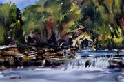 salmon leap leixlip watercolour