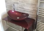 New Modern Red/Purple Vanity Unit Glass Sink (from Italy)