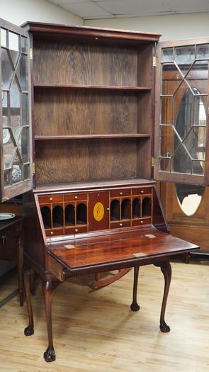 Antique Mahogany Bureau Bookcase