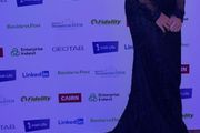 Navy evening/prom/debs/ball dress fishtail - laces