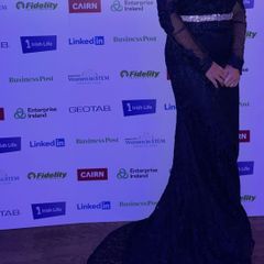 Navy evening/prom/debs/ball dress fishtail - laces