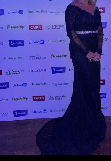 Navy evening/prom/debs/ball dress fishtail - laces