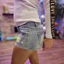 Women's blue neon yellow Shorts XS-34 Image 7