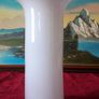 Large 10.5 Inches Tall Milky White Glass Vase Image 4