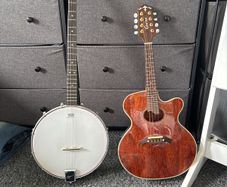 Crafter m70e mandolin and Ozark tenor banjo for sale