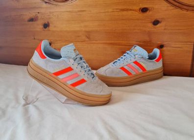 2025 adidas gazelle bold Size 5.5 eu 38 2/3 clear sky/solar red in excellent condition
