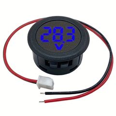 Round 2 Wire Voltmeter DC, 4-100V LED Digital Display, new, unopened.