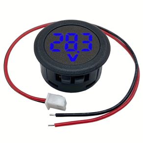 Round 2 Wire Voltmeter DC, 4-100V LED Digital Display, new, unopened.