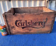 Vintage wooden Carlsberg crate