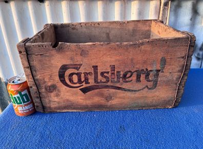 Vintage wooden Carlsberg crate