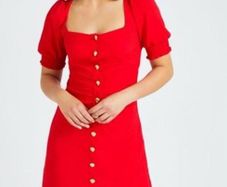 Dunnes Savida Red Mini Dress