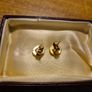 Small Vintage Dark Green and Black Earrings Image 5