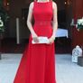 Long Red Dress  Size 8-10 Image 4