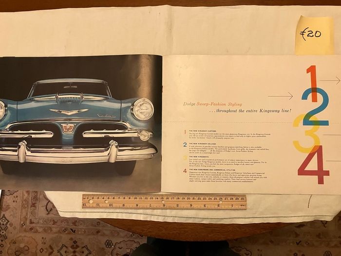 American car brochures. 1950s, 1960s and 1980s