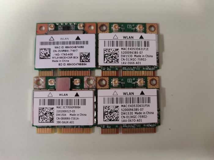 Old WLAN cards (no Bluetooth)