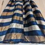 Metallic Navy Striped Pleated A-Line Full Flare Satin Midi Skirt from Traffic People Image 4