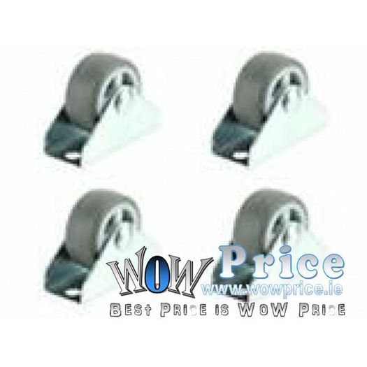 4 x Rubber Castor Dolly Wheels