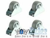 4 x Rubber Castor Dolly Wheels