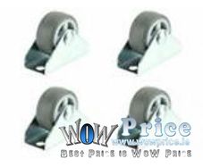 4 x Rubber Castor Dolly Wheels
