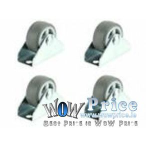 4 x Rubber Castor Dolly Wheels
