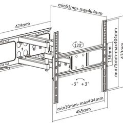 Full Motion TV Bracket 32" - 55"