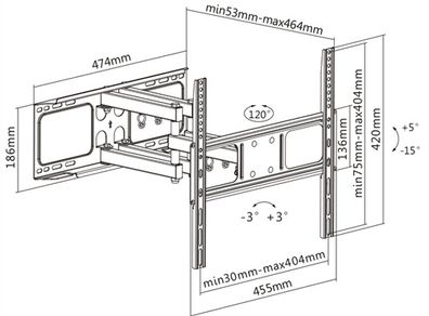 Full Motion TV Bracket 32" - 55"
