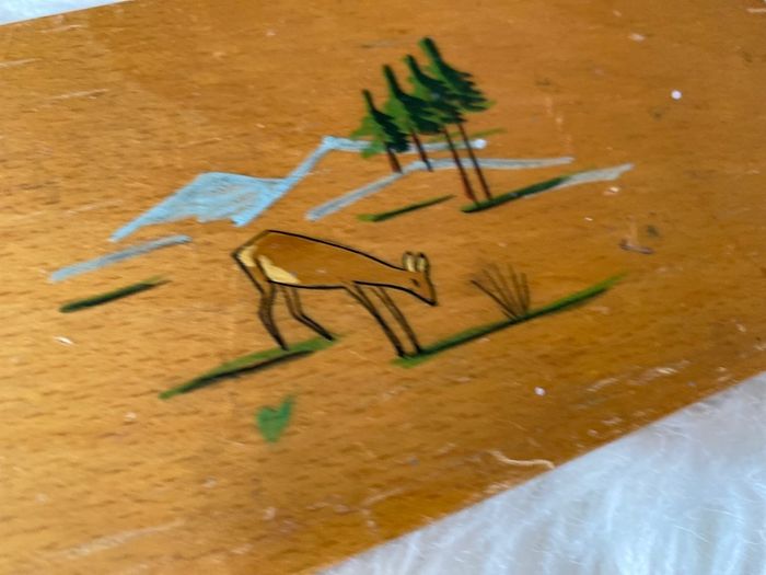 1960's wooden pencil case