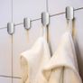 Self Adhesive Hooks - Pack of 10 Wall Door Hooks Stick On / Sticky Hooks for Bathroom Kitchen Hanging Coat Cloth Towel Key - Stainless Steel, Waterproof, No Nails Image 4