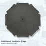 Valance Patio Umbrella for Outdoor Table Market -8 Ribs (2.7M, Dark Gray) Image 5
