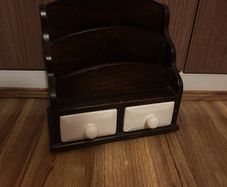 Vintage Old Wooden Letter / Magazine Holder,