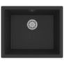 Kitchen Sink with Overflow Hole Black Granite Image 2