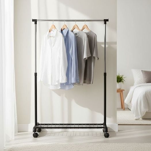 Clothes Rail Black/Chrome