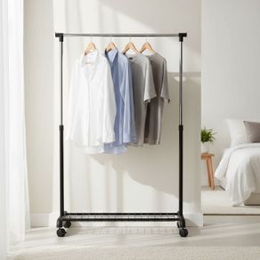 Clothes Rail Black/Chrome