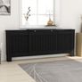 Radiator Cover Black 205 cm Image 2