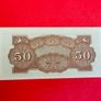 Japanese  Invasion  Money  MALAYA  50 CENTS 1942 WORLD WAR 11 ( Uncirculated ) Image 2