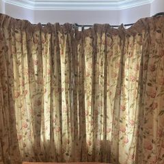 Pair of Laura Ashley lined curtains