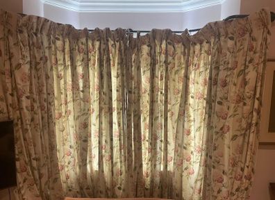 Pair of Laura Ashley lined curtains