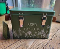 Seeds packets metal box, retro style storage box NEW