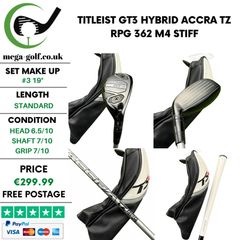 Titleist GT3 Hybrid / #3 19 Degree/ Accra TZ RPG 362 M4 Stiff