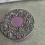 Unbranded Decorative GlassTrinket Boxes with  Enamelled Silver Gilt Round havey Lid Image 5