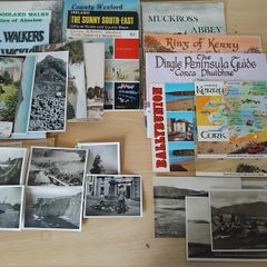Job lot vintage Irish tourist maps, guides, holiday snaps & postcards 1950s onwards FREEPOST