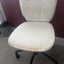 White Fabric Office Chair Image 2