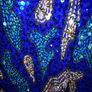 Stunning One shoulder Blue/multi coloured sequin dress with cut out detail on back Image 3