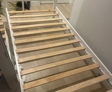 Solid wood single bed